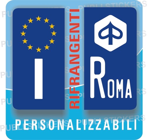 Adesivi targa moto europea - 2,
