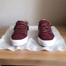 Giuseppe Zanotti Men's Size UK9 Basic Suede May Sn00 Burgundy 005 RRP £485