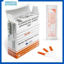 100 Fluoresceina Sodica strisce oftalmiche sterili per test tono oculare