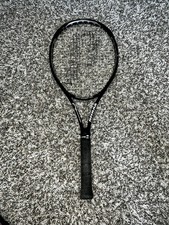 Racchetta da tennis Prince O3 Speed Port nera usata impugnatura 100 mq (3)4 3/8"