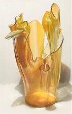 VASO IN VETRO "A FAZZOLETTO"  da collezione firmato