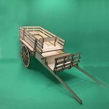 Large wooden trolley, laser