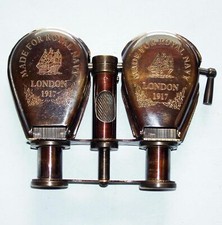 antico binocolo monocolo telescopio da viaggio in ottone 1917 vintage-ottone