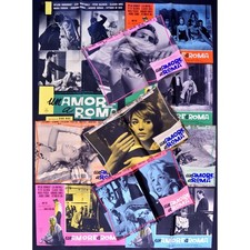 fotobuste UN AMORE A ROMA Vittorio De Sica Mylène Demongeot baldwin romeo F198
