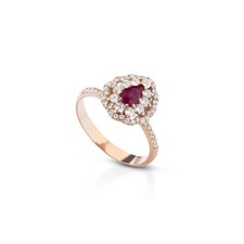 ANELLO GOCCIA IN ORO ROSA 18