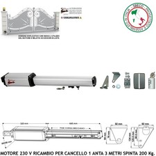 MOTORE CANCELLO AD UN ANTA 3