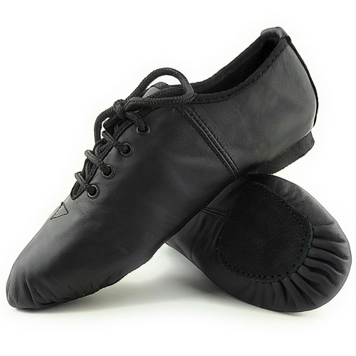 Scarpe jazz pelle nera suola - pelle,