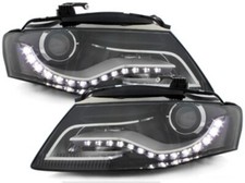 Fari LED DRL per Audi A4 B8 8K 04.08-11 Luci Diurne Nera
