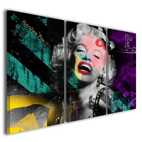 Stampa tela pop art marilyn - su,