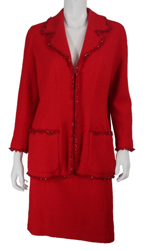 Tuta chanel vintage rossa - vintage,