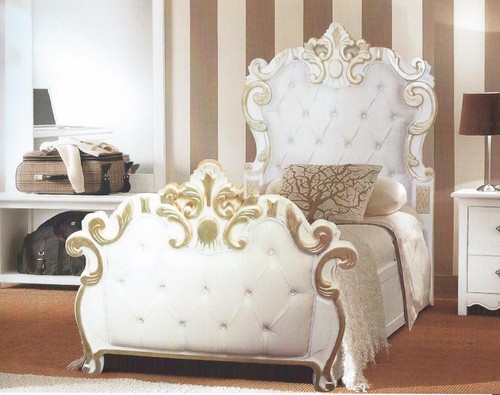 Letto singolo legno barocco - letto,