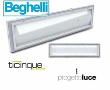 BEGHELLI 8584 LAMPADA PLAFONIERA EMERGENZA 18W LED 6 ORE  SE 60cm DA PARETE