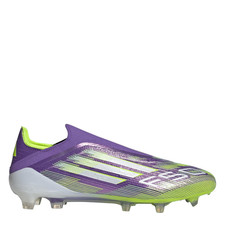 Scarpe da calcio Adidas uomo viola e bianche F50 Elite senza lacci FG UK 10 NUOVE