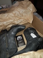 NEW ROCK Stivali da donna color argento/nero con cartellino e scatola originale