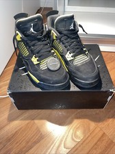 Air Jordan 4 Retro Thunder Sneakers per Uomo - Black/White-Tour Yellow, EU 45