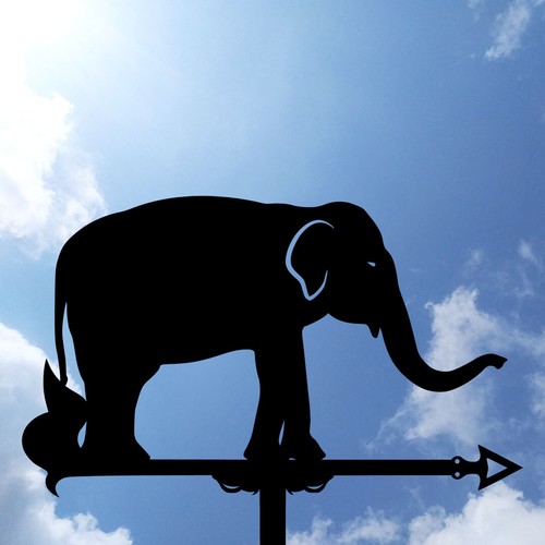 Elefante banderuola - , in