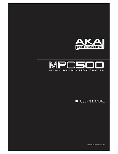 Akai mpc500 owners instruction - mpc500,