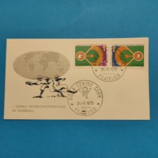 1° COPPA INTERCONTINENTALE DI BASEBALL - BUSTA FDC PRIMO GIORNO CON FRANCOBOLLO