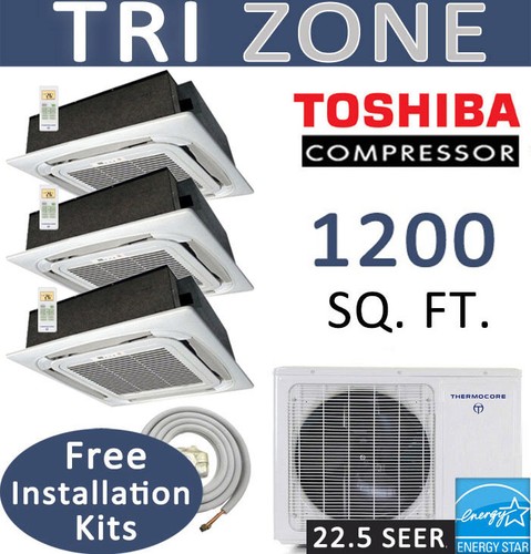 27000 btu tri zone ductless - 27000,
