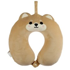 Cuscino da Viaggio in Memory Foam con Supporto Per il Collo Shiba Inu Marrone