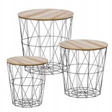 Tavolino rotondo set 3 pezzi -