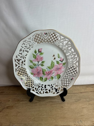 Vintage unnamed pierced plate - vintage,