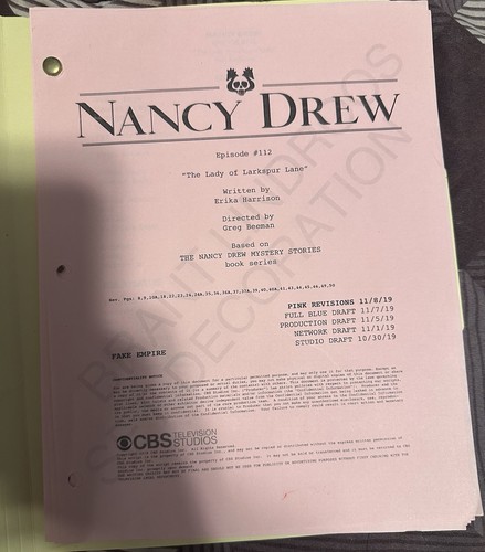 Nancy drew series - nancy, script