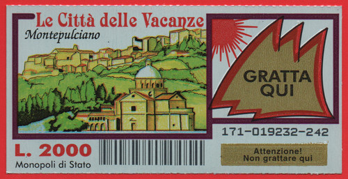 Gratta vinci lotteria - e,