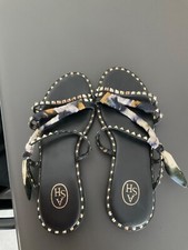 ASH Paprika Studded Sandal Black Foulard Size  EU 37 US 6.5