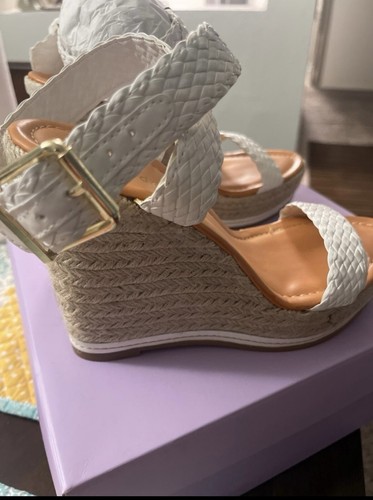 High heel wedge sandals - heel, 7