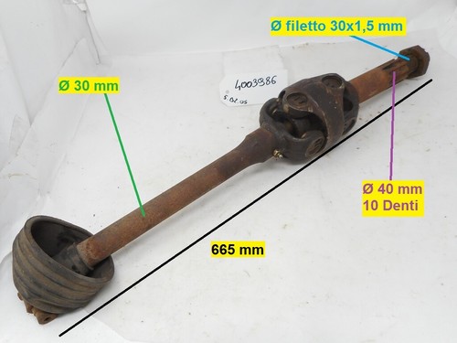 Semiasse anteriore destro per