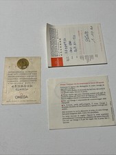 Omega Garanzia  Originale Anni 60