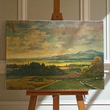 Paesaggio Olio su tela firmato