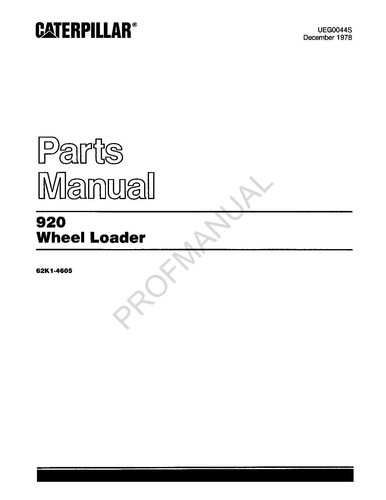 Manuale catalogo ricambi pala