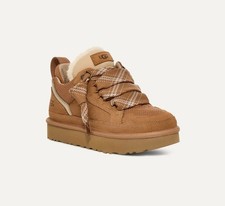 Scarpe da ginnastica UGG Lowmel in pelle di pecora scamosciata marrone donna regali di Natale nuove UK 2025