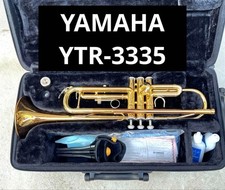 YAMAHA YTR-3335 YTR3335 Bb tromba oro giallo ottone con custodia supporto...