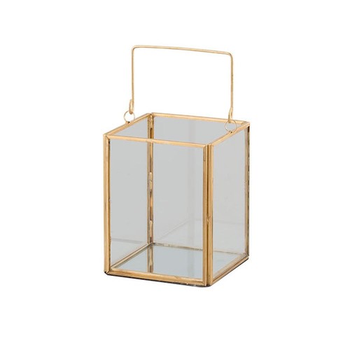 Lanterna metallo oro con - in,