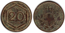 Italia 20 centesimi, 1919
