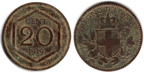 Italia centesimi 1919 - 20, centesimi,