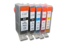 5 cartucce stampante per Canon Pixma MX870 MX860 + chip 63 ml