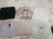 LOTTO STOCK ABBIGLIAMENTO UOMO 6 CAMICIE MANICA CORTA TG M L XL OTTIME CONDIZION