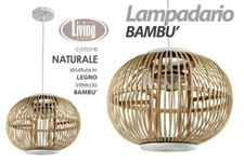 LAMPADARIO LEGNO BAMBù