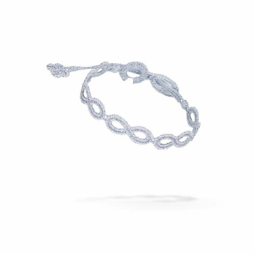 Bracciale pizzo macramè - bracciale,