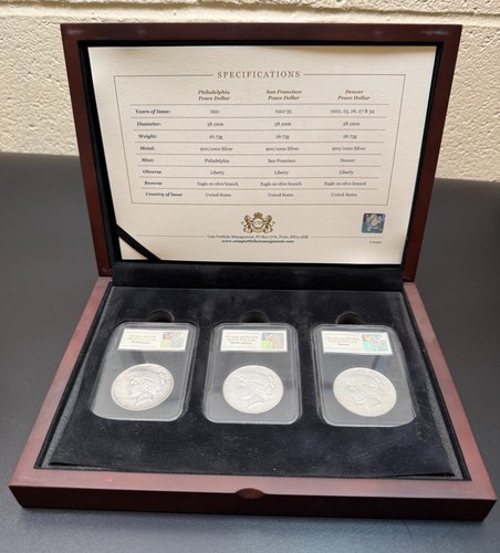 Boxed complete peace dollar - complete,