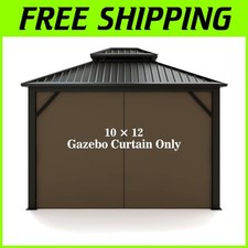 Tenda di ricambio marrone resistente ai raggi UV per gazebo 10' x 12' - 100% poliestere