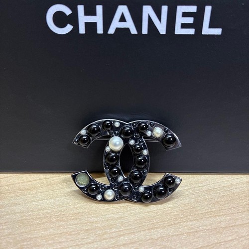 Spilla chanel gunmetal - spilla, nero