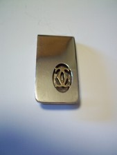 Fermasoldi Cartier in argento massiccio, inserto oro/Cartier sterling money clip