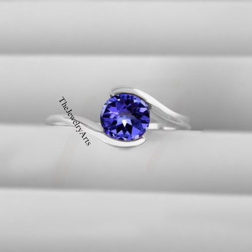 Anello tanzanite blu naturale - anello,
