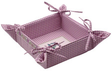 Cestino porta pane porta panini cotone lavabile a quadri Angelica Home & Country