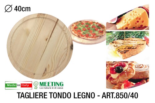 Tagliere tondo legno 40 - tagliere,